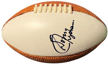 Sonny Jurgensen Autographed Mini Football (5.5 inch) COA (Washington/HOF)-Powers Sports Memorabilia