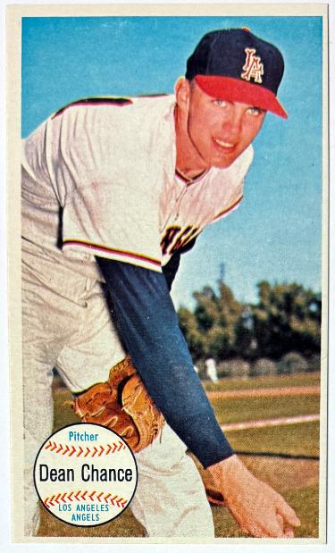 Dean Chance 1964 Topps Giants Card #16 (Los Angeles Angels)-Powers Sports Memorabilia