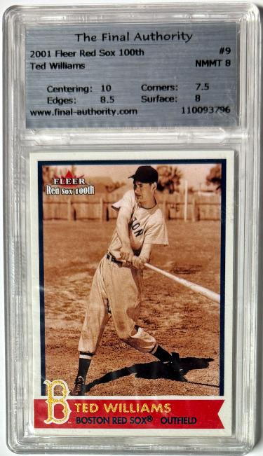 Ted Williams 2001 Fleer Red Sox 100th Card #9- The Final Authority Graded 8 NM-MT-Powers Sports Memorabilia
