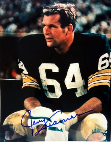 Jerry Kramer Autographed Green Bay Packers 8x10 Photo minor dings- COA (HOF)-Powers Sports Memorabilia