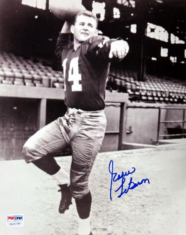 Eddie LeBaron Autographed Dallas Cowboys 8x10 Photo minor dings- PSA/CSA Show Ticket (Dallas 1st QB) - CTBL_044012-Powers Sports Memorabilia