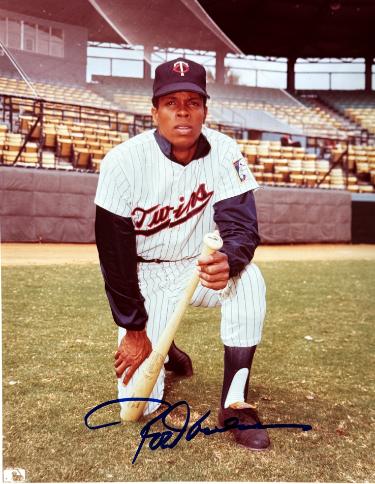 Rod Carew Autographed Minnesota Twins MLB Licensed 8x10 Photo minor dings- COA (HOF)-Powers Sports Memorabilia