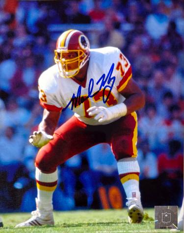 Mark May Autographed Washington NFL Licensed 8x10 Photo minor dings -COA/Ticket (2X SB/Hogs)-Powers Sports Memorabilia