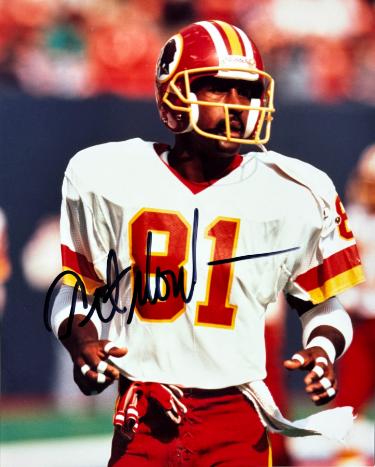 Art Monk Autographed Washington 8x10 Photo minor dings- COA (HOF/3X SB Champ)-Powers Sports Memorabilia