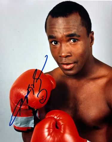 Sugar Ray Leonard Autographed 8x10 Photo minor dings- Prince Of Cards/Darren Prince COA-Powers Sports Memorabilia
