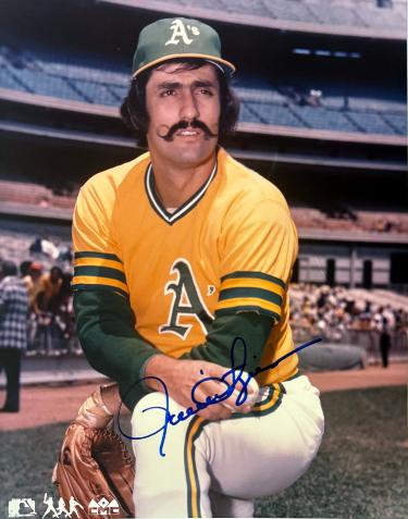 Rollie Fingers Autographed Oakland A's MLB Licensed 8x10 Photo minor dings- COA (HOF)-Powers Sports Memorabilia