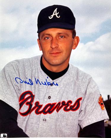 Phil Niekro Autographed Atlanta Braves MLB 8x10 Photo minor dings- COA (HOF/318 Wins)-Powers Sports Memorabilia