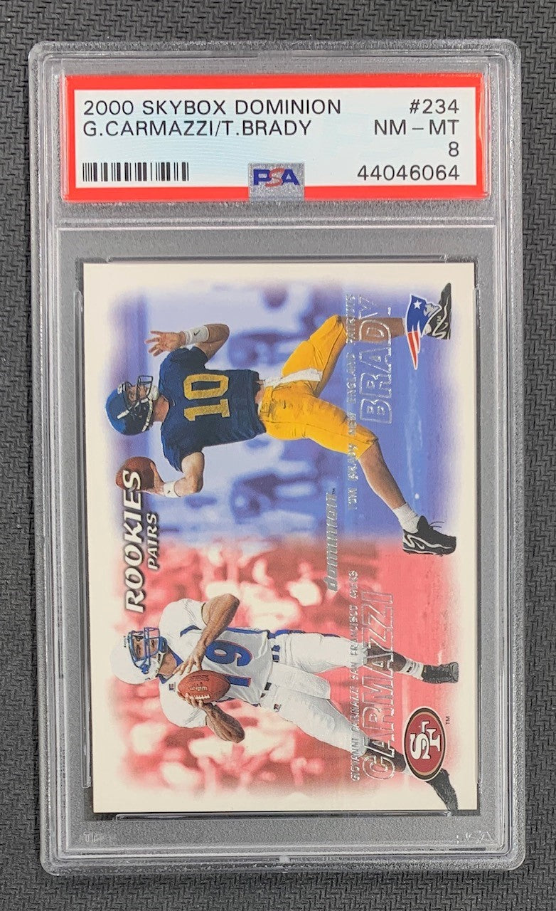 Tom Brady 2000 Skybox Dominion Football Rookie Card #234 Graded PSA 8-Powers Sports Memorabilia