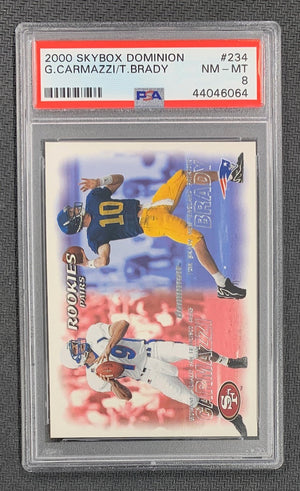 Tom Brady 2000 Skybox Dominion Football Rookie Card #234 Graded PSA 8-Powers Sports Memorabilia