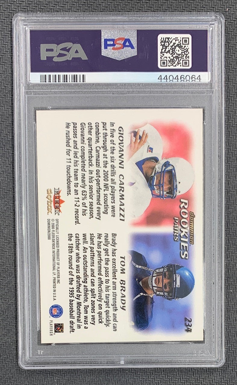 Tom Brady 2000 Skybox Dominion Football Rookie Card #234 Graded PSA 8-Powers Sports Memorabilia
