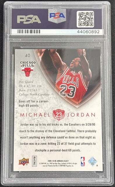 Michael Jordan 2009 Upper Deck Legacy Gold Card #40 PSA 9-Powers Sports Memorabilia
