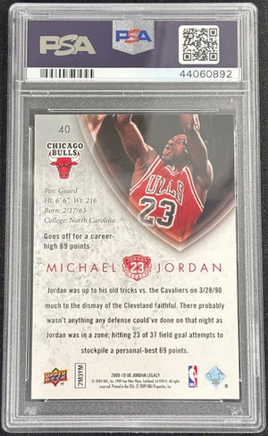 Michael Jordan 2009 Upper Deck Legacy Gold Card #40 PSA 9