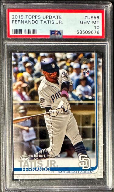Fernando Tatis, Jr. 2019 Topps Update Rookie Card #US56- PSA Graded 10 Gem Mint (San Diego Padres) - CTBL_044065-Powers Sports Memorabilia
