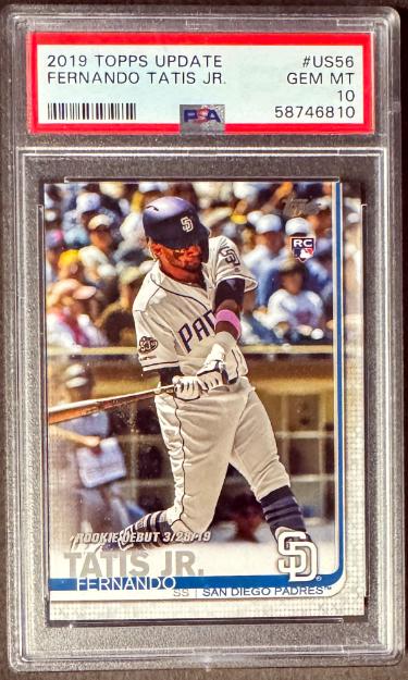Fernando Tatis, Jr. 2019 Topps Update Rookie Card #US56- PSA Graded 10 Gem Mint (San Diego Padres) - CTBL_044067-Powers Sports Memorabilia