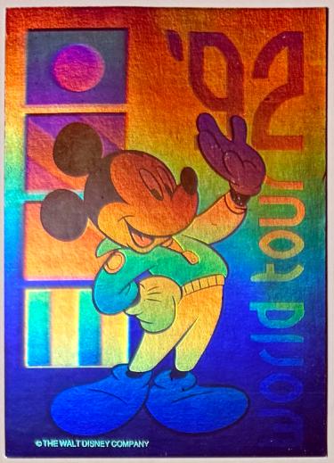 1992 Skybox Disney Mickey Mouse '92 World Tour Double Sided Hologram Card-Powers Sports Memorabilia