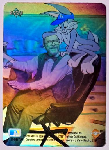 1992 Upper Deck Comic Ball 3 Bugs Bunny/Chuck Jones Hologram Card #BBFF (Los Angeles Dodgers)-Powers Sports Memorabilia