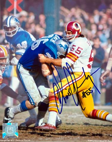 Chris Hanburger Autographed Washington NFL Licensed 8x10 Photo #55 Imperfect- COA/Ticket (HOF/9X Pro Bowl/Hangman)-Powers Sports Memorabilia