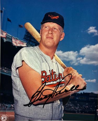 Boog Powell Autographed Baltimore Orioles MLB Licensed 8x10 Photo minor dings- COA (AL MVP)-Powers Sports Memorabilia