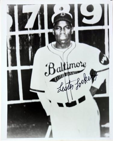 Lester Lockett Autographed Baltimore Elite Giants Negro League 8x10 Photo minor dings - COA/Ticket-Powers Sports Memorabilia