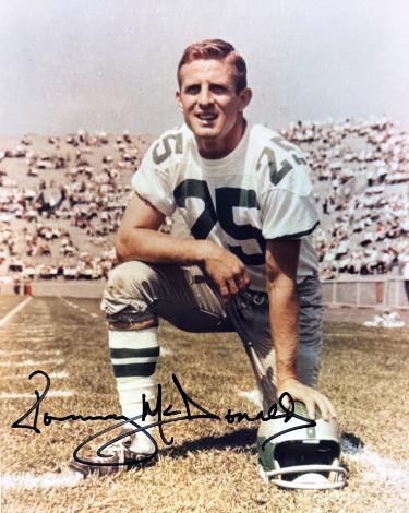 Tommy McDonald Autographed Philadelphia Eagles 8x10 Photo dings- COA (HOF)-Powers Sports Memorabilia