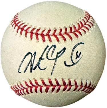 Steve Pearce Autographed Official Rawlings Major League Baseball #5- COA ('18 WS MVP/Orioles/Pirates)-Powers Sports Memorabilia