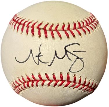 Nate McLouth Autographed Official Rawlings Major League Baseball minor tone- COA (Pittsburgh Pirates/2008 Gold Glove)-Powers Sports Memorabilia