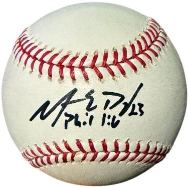 Matt Diaz Autographed Official Rawlings Major League Baseball #23 Phil 1:6- COA (Braves/Rays)-Powers Sports Memorabilia