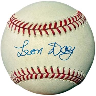 Leon Day Autographed Official ROAL Rawlings American League Baseball- COA (Negro League-Black Sox/Eagles/Elite Giants)-Powers Sports Memorabilia