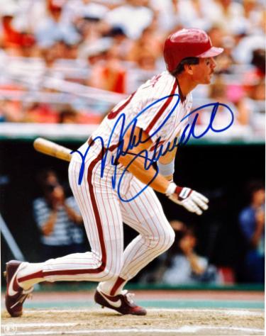 Mike Schmidt Autographed Philadelphia Phillies MLB Licensed 8x10 Photo minor dings- Ken Goldin, The Score Board, Inc COA (HOF)-Powers Sports Memorabilia
