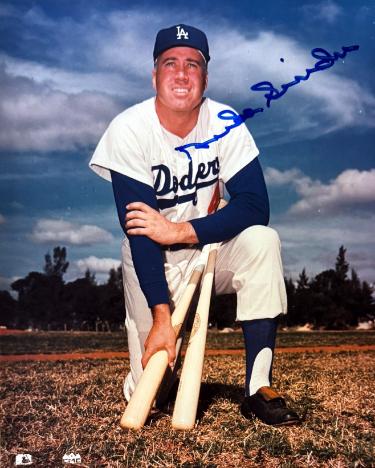 Duke Snider Autographed Los Angeles Dodgers MLB Licensed 8x10 Photo minor dings- COA (HOF/2X WSC)-Powers Sports Memorabilia