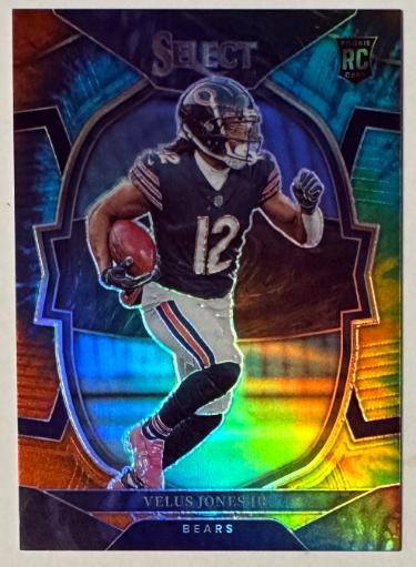 Velus Jones Jr 2022 Select Concourse Tie-Dye Rookie Card (RC) #63- /25 (Chicago Bears)-Powers Sports Memorabilia