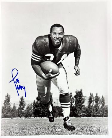 Joe Perry Autographed San Francisco 49ers Vintage B&W 8x10 Photo minor dings- NFL Alumni, Inc. LOA (HOF)-Powers Sports Memorabilia