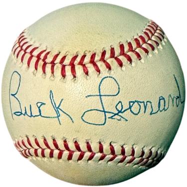 Buck Leonard Autographed Official ROAL Rawlings American League Baseball toned- COA (Homestead Grays/Negro League) - CTBL_044215-Powers Sports Memorabilia