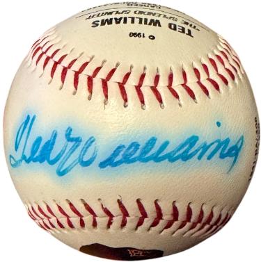 Ted Williams Autographed Fotoball USA MLB Baseball- /1000- COA (bleed sig/Boston Red Sox) - CTBL_044247-Powers Sports Memorabilia