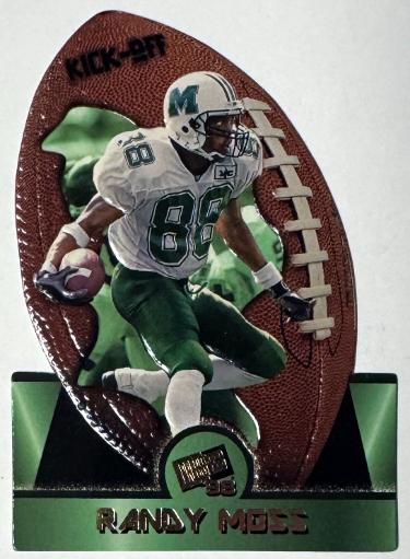 Randy Moss 1998 Press Pass Kick-Off Die Cut Rookie Card (RC) #5 (Marshall/Vikings)-Powers Sports Memorabilia