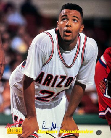 Damon Stoudamire Autographed Signature Rookies 8x10 Photo - COA (Arizona/Raptors)-Powers Sports Memorabilia