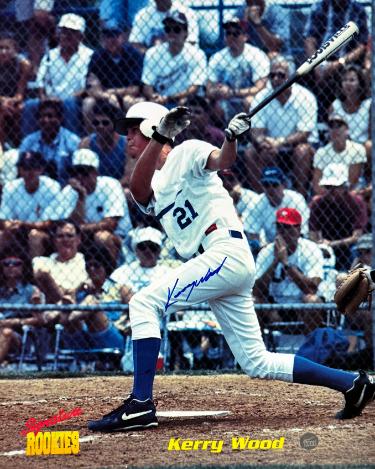 Kerry Wood Autographed Signature Rookies 8x10 Photo - COA (Chicago Cubs/20K-1 Hit)-Powers Sports Memorabilia