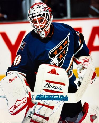 Jim Carey Autographed Signature Rookies Washington Capitals 8x10 Photo- COA (Vezina Winner)-Powers Sports Memorabilia