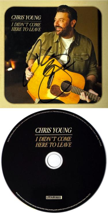Chris Young Autographed 2025 I Didn't Come Here to Leave Boots On Ground Album Cover Booklet w/ CD & Case- COA - CTBL_044347-Powers Sports Memorabilia