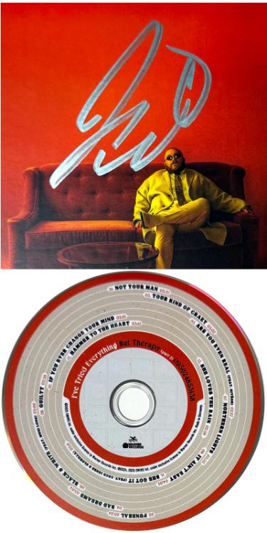 Teddy Swims Autographed 2025 I've Tried Everything but Therapy (Part 2) Art Card Insert/CD/Case- COA-Powers Sports Memorabilia