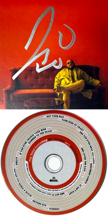 Teddy Swims Autographed 2025 I've Tried Everything but Therapy (Part 2) Art Card Insert/CD/Case- COA - CTBL_044350-Powers Sports Memorabilia
