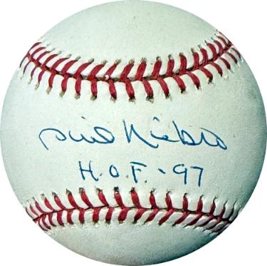 Phil Niekro Autographed RONL Rawlings Official NL Baseball HOF 97 minor tone- COA (Braves)-Powers Sports Memorabilia