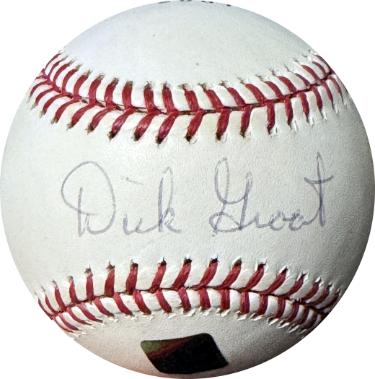 Dick Groat Autographed Rawlings Official Major League Baseball light sig- Topps Holo (Pirates/Cardinals)-Powers Sports Memorabilia