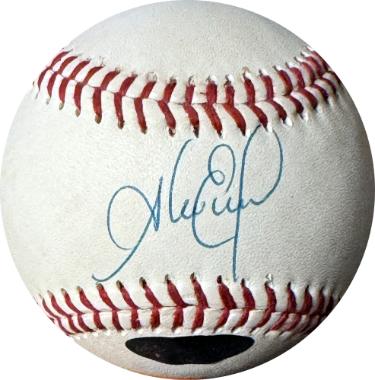 Alex Escobar Autographed Rawlings Official International League Baseball- Just Minors Hologram (New York Mets/Cleveland)-Powers Sports Memorabilia