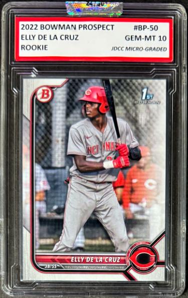 Elly De La Cruz 2022 Bowman Prospects Rookie Card (RC) #BP-50- JDCC Micro-Graded 10 Gem Mint (Cincinnati Reds)-Powers Sports Memorabilia
