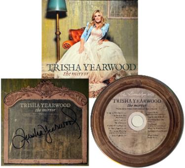 Trisha Yearwood Autographed 2025 The Mirror 4.75x4.75 Art Card Insert/Album Cover/CD & Case- COA - CTBL_044421-Powers Sports Memorabilia