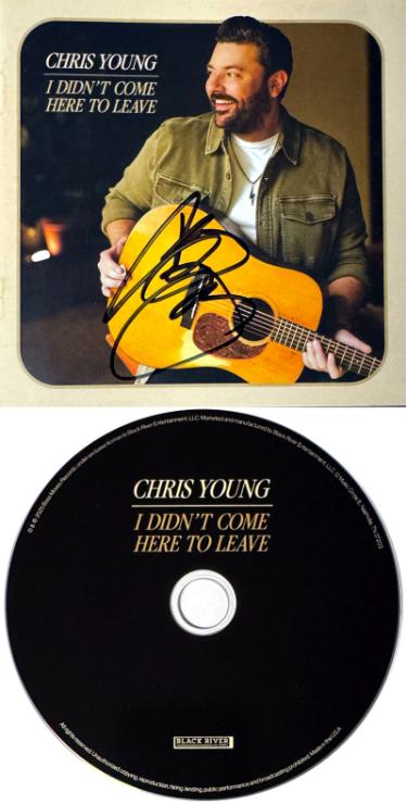 Chris Young Autographed 2025 I Didn't Come Here to Leave Boots On Ground Album Cover Booklet w/ CD & Case- COA - CTBL_044436-Powers Sports Memorabilia