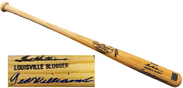 Ted Williams Autographed Louisville Slugger/H&B Game Model 125 Baseball Bat 35?ǥ- Beckett Review & Green Diamond Holo (Red Sox/HOF)-Powers Sports Memorabilia