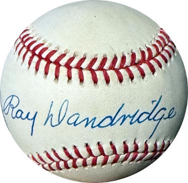 Ray Dandridge Autographed ROAL Rawlings Official American League Baseball minor tone- COA (Millers/Cubans) - CTBL_044469-Powers Sports Memorabilia