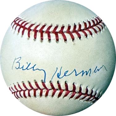 Billy Herman Autographed Official RONL Rawlings National League Baseball minor tone- COA (Chicago Cubs/HOF) - CTBL_044470-Powers Sports Memorabilia